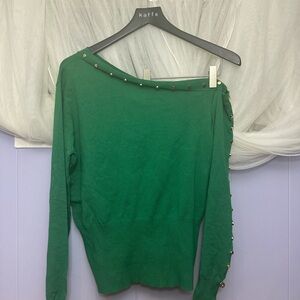 Liu Jo off shoulder Green Sweater